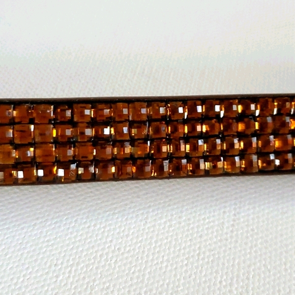 Dog Collar AKC Brown on Brown Bling - Picture 4 of 14